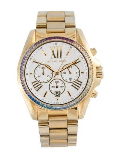 Pre-owned Michael Kors Oversized Bradshaw Watch, 44mm In Multicolor