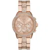 Michael Kors Oversized Brynn Pave Rose Gold-tone Ladies Watch In Gold