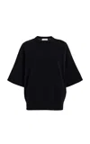 Michael Kors Oversized Cashmere Tee In Black