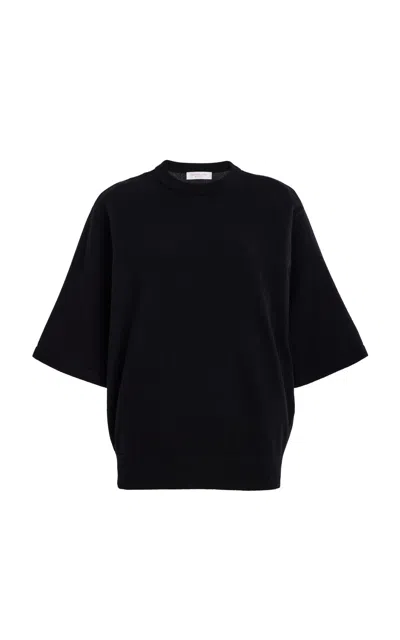 Michael Kors Oversized Cashmere Tee In Black