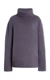 Michael Kors Oversized Cashmere Turtleneck Sweater In Purple