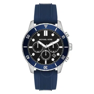 Michael Kors Oversized Cunningham Chronograph Quartz Black Dial Men's Watch Mk8975 In Blue