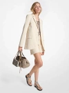 Michael Kors Oversized Denim Blazer In Gray