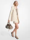 Michael Kors Oversized Denim Blazer In Neutral
