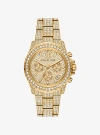 Michael Kors Oversized Everest Pavé Gold-tone Watch In Gold