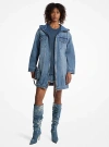 MICHAEL KORS OVERSIZED HOODED DENIM COAT