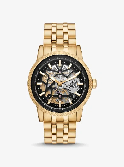 Michael Kors Oversized Hutton Gold-tone Watch