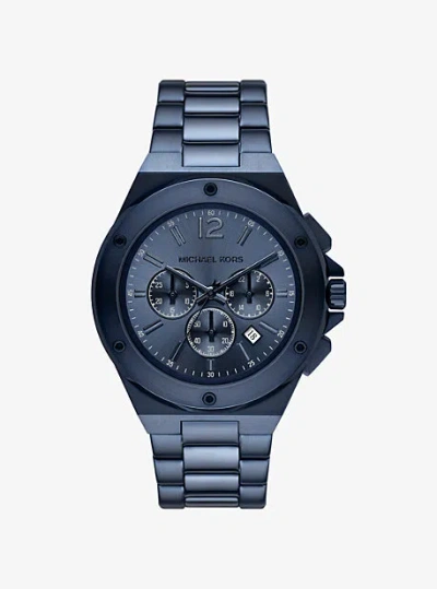 Michael Kors Oversized Lennox Blue-tone Watch