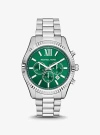 Michael Kors Oversized Lexington Silver-tone Watch In Silver