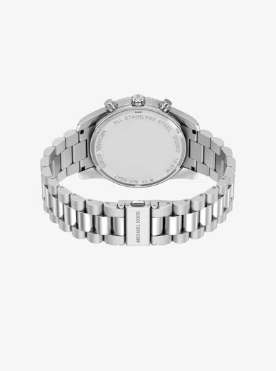 Michael Kors Oversized Lexington Silver-tone Watch In Metallic
