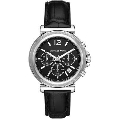 MICHAEL KORS OVERSIZED MAREN CROCODILE LEATHER LADIES WATCH