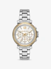 Michael Kors Women's Maren Chronograph Stainless Steel Watch 40mm In Silver