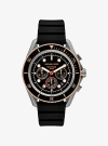 Michael Kors Oversized Maritime Gunmetal And Silicone Watch In Grey