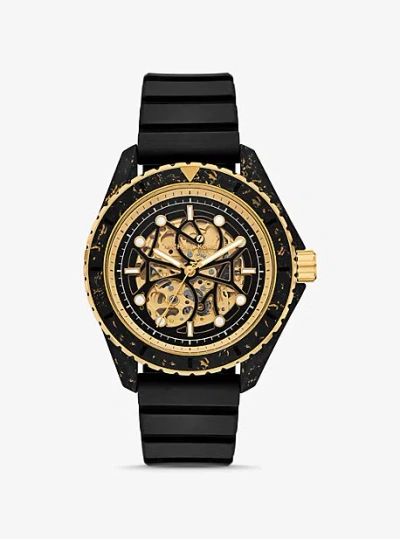 Michael Kors Oversized Maritime Two-tone Watch In Black