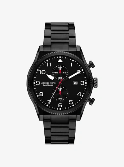 Michael Kors Oversized Panorama Black-tone Watch