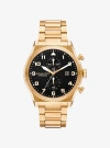 Michael Kors Oversized Panorama Gold-tone Watch In Gold