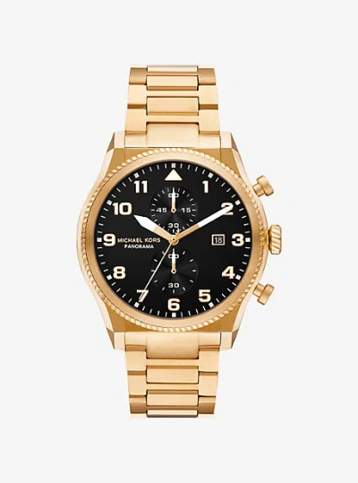 Michael Kors Oversized Panorama Gold-tone Watch