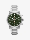 Michael Kors Oversized Panorama Silver-tone Watch In Silver