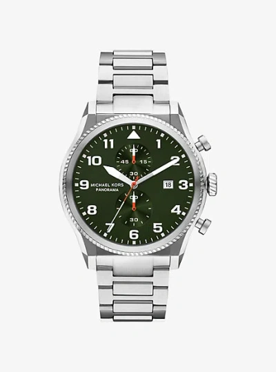 Michael Kors Oversized Panorama Silver-tone Watch