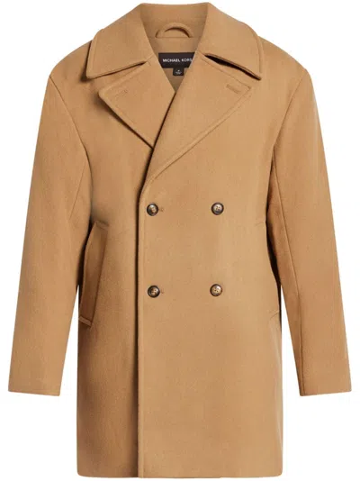 Michael Kors Oversized Peacoat In Neutrals