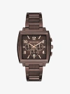 Michael Kors Oversized Rhys Brown-tone Watch In Brown