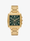Michael Kors Oversized Rhys Gold-tone Watch In Gold