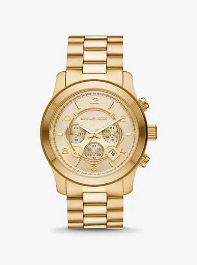 Michael Kors Oversized Slim Runway Gold-tone Watch