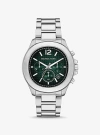 Michael Kors Oversized Sage Silver-tone Watch In Silver
