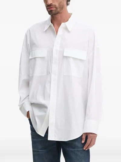 Michael Kors Oversized Stretch Cotton Poplin Shirt In Yellow