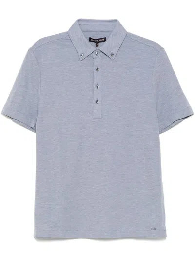 Michael Kors Oxford Polo Shirt In Blue