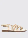 Michael Kors Darrington Leather Sandals In Gold