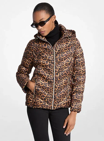 Michael Kors Packable Quilted Puffer Jacket In Brown