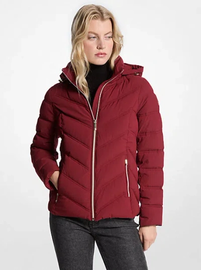 Michael Kors Packable Quilted Puffer Jacket In Red