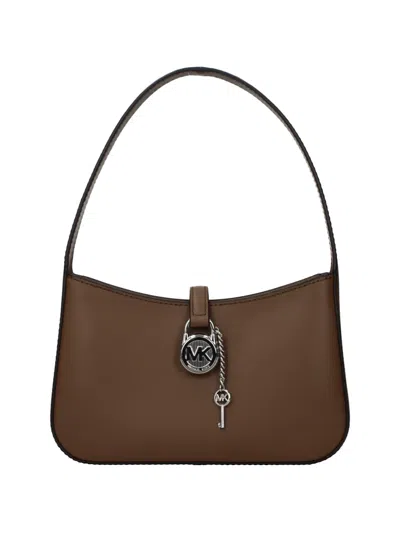 Michael Kors Padlock-detail Tote Bag In Brown