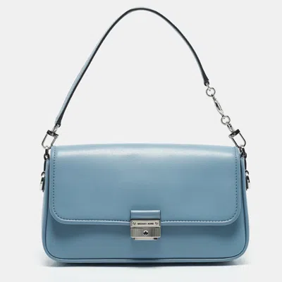 Pre-owned Michael Kors Pale Blue Leather Bradshaw Small Shoulder Bag