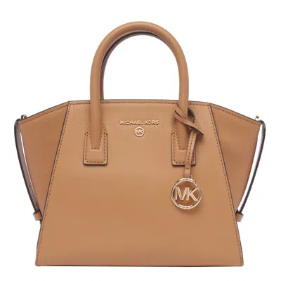Michael Kors Pale Peanut 'avril' Small Leather Bag In Beige