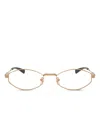Michael Kors Palo Alto Geometric-frame Sunglasses In Gold
