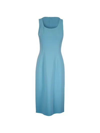 Michael Kors Panel Sleeveless Dress In Blue