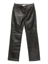 Michael Kors Panelled Leather Trousers In Black