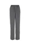 Michael Kors Mk2000 Logo Satin Pants In Gray