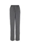 Michael Kors Mk2000 Logo Satin Pants In Gray