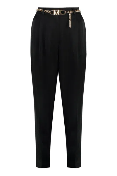 Michael Kors Satin Trousers In Black