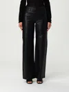 Michael Kors Black Pants With Belt Loops In Leather Woman