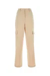 Michael Kors Wide-leg Pant In Triacetate Blend With Waist Belt Loops In Pink