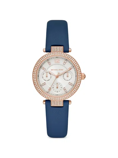 Michael Kors Parker 33mm Watch In Blue