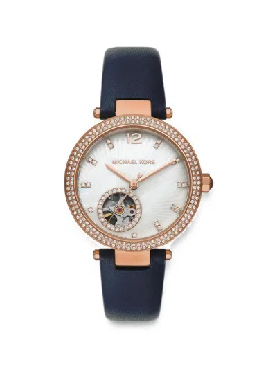 Michael Kors Parker 34mm Watch In Blue