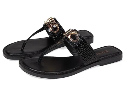 Michael Kors Parker 40s3pkfs1e-001 Sandal Women's Black Leather Thong Jobb1345
