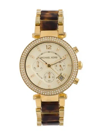 Pre-owned Michael Kors Parker Chronograph Watch, 39mm In Multi