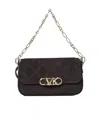 Michael Kors Parker Foldover Top Medium Shoulder Bag In Black