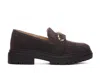 Michael Kors 45mm Logo-plaque Suede Loafers In Marrone